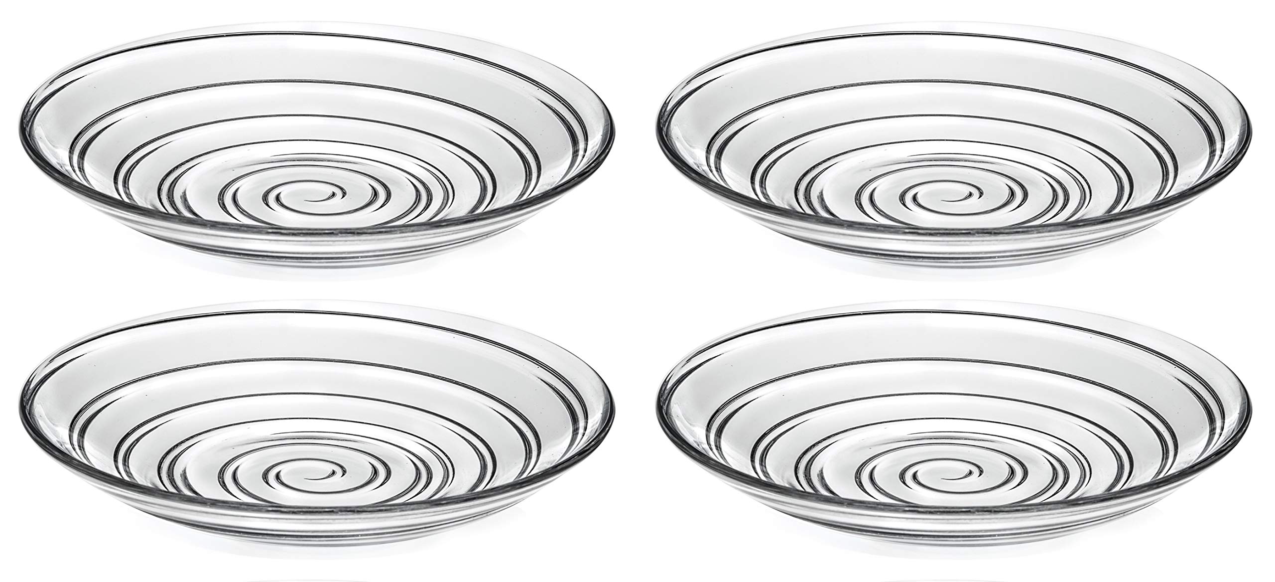 Barski Glas – Schüssel – für Suppe – Dessert – Pasta – Suppenteller – Design-Set von 4 – 20,8 cm Durchmesser – hergestellt in Europa