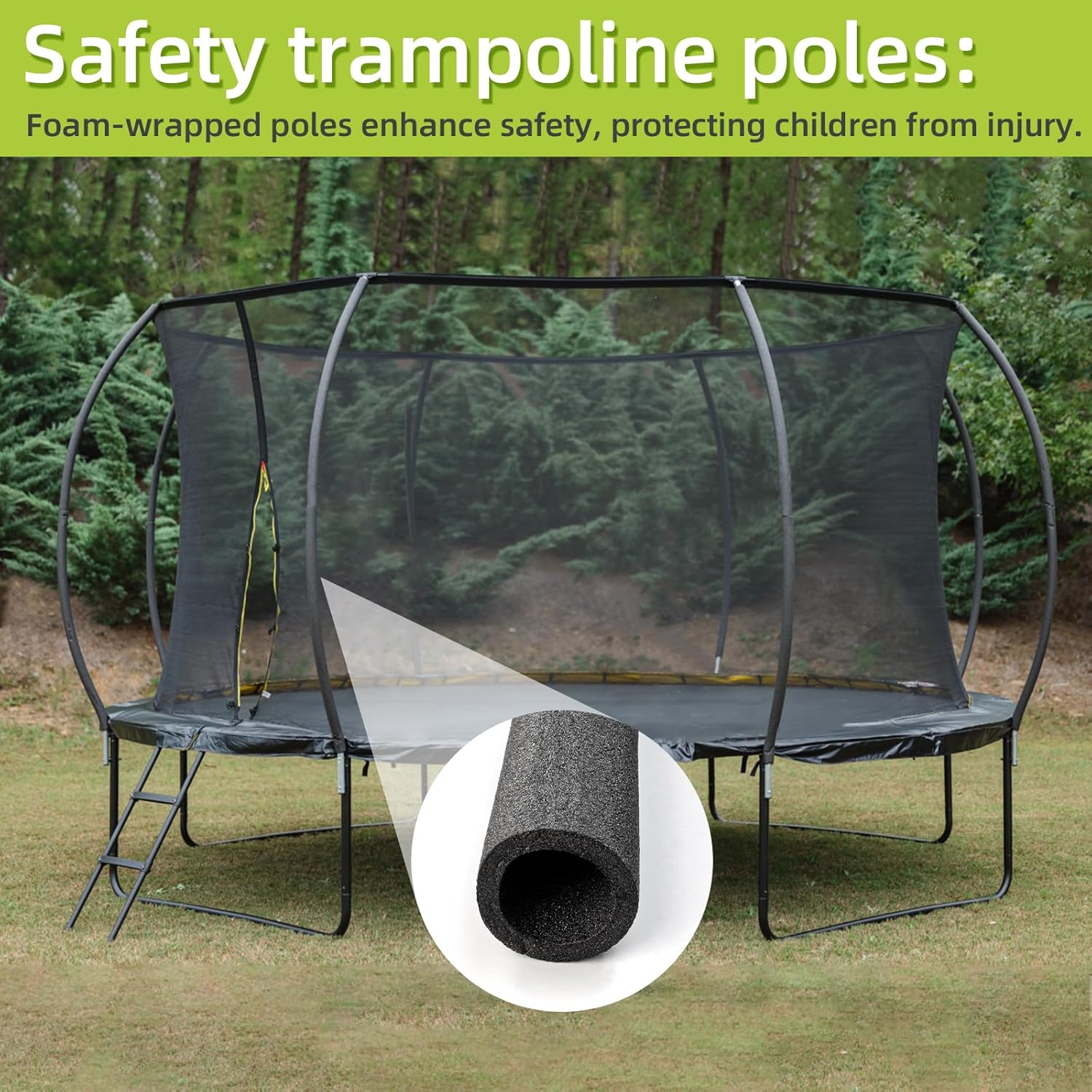 Trampoline Poles Replacement for Skywalker Or Jumpzylla,Galvanized Trampoline Enclosure Pole for Skywalker or Jumpzylla,Replace Parts#4201 4202 4135 OR for Jumpzylla 8ft 10ft&12ft 14ft