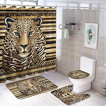 Leopard Cheetah Uphome Bath Mat for Bathroomdark Brown Heetah Animals Black/White White Printed Bath Mats Carpet for Shower Floors Bathtub Mat,-Mat