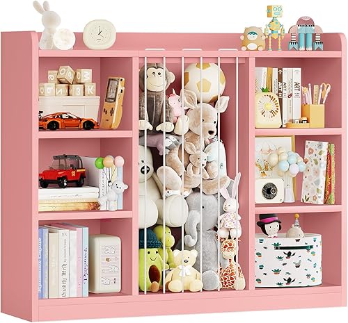 Miniatura 8 de Zoológico de animales de peluche para niños pequeños, organizador de almacenamiento de juguetes para sala de juegos, organizador y almacenamiento de