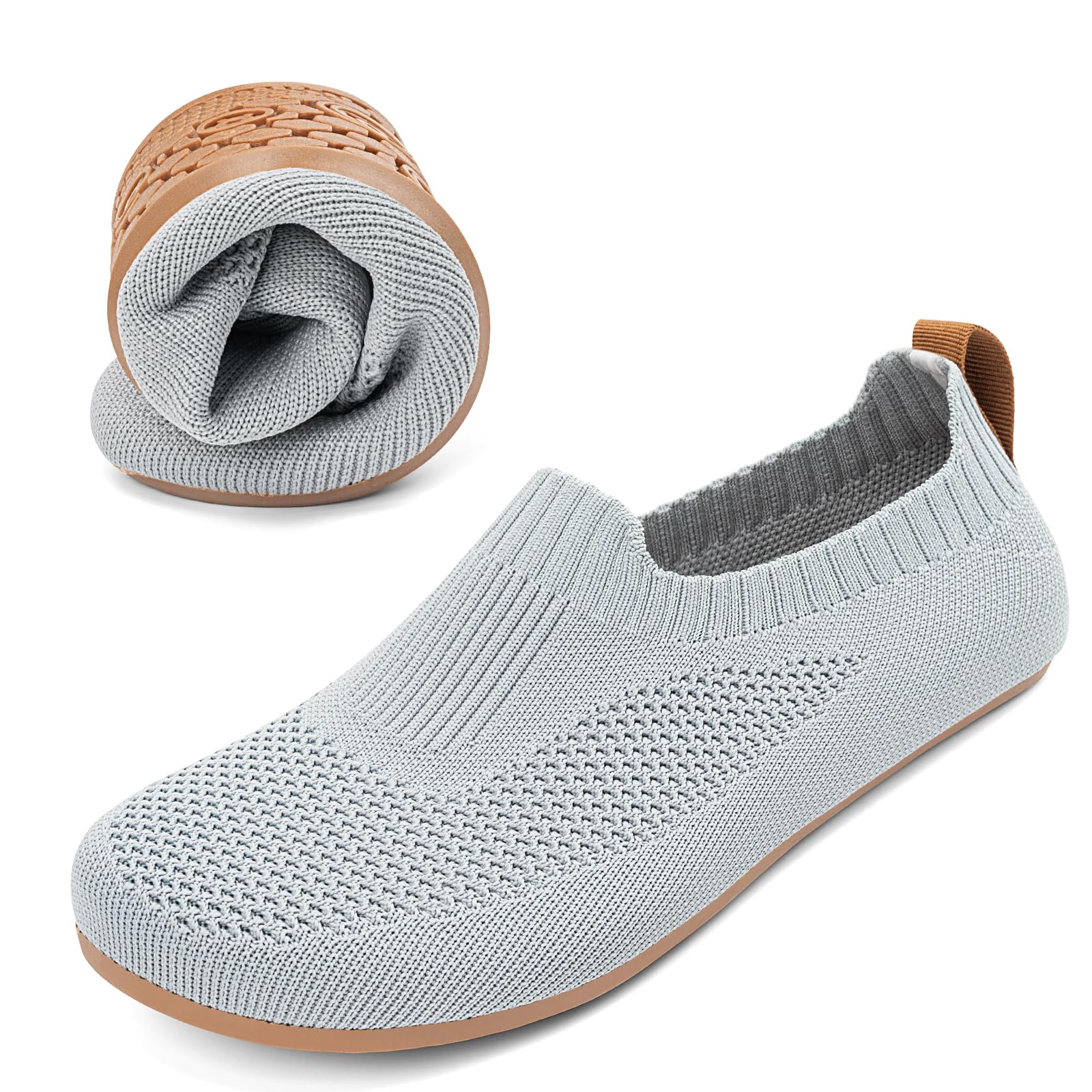 KOWAYI Hausschuhe Herren Damen Rutschfeste Slipper Atmungsaktive Leichte Hüttenschuhe Barfußschuhe Unisex Flache Pantoffeln