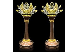 Buddha Altar Crystal Lamp: Lotus Lotus Flower