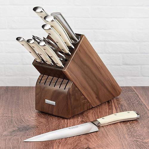 Miniatura 2 de Wusthof Classic Ikon Creme - Juego de cuchillos de 10 piezas con bloque de nogal