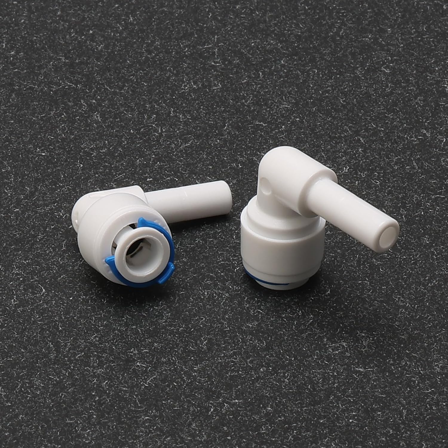 Elbow Water 1/4-Inch Tube Quick Connect Fitting +5 Lock Clips for Reverse Osmosis Filter Pack of 5