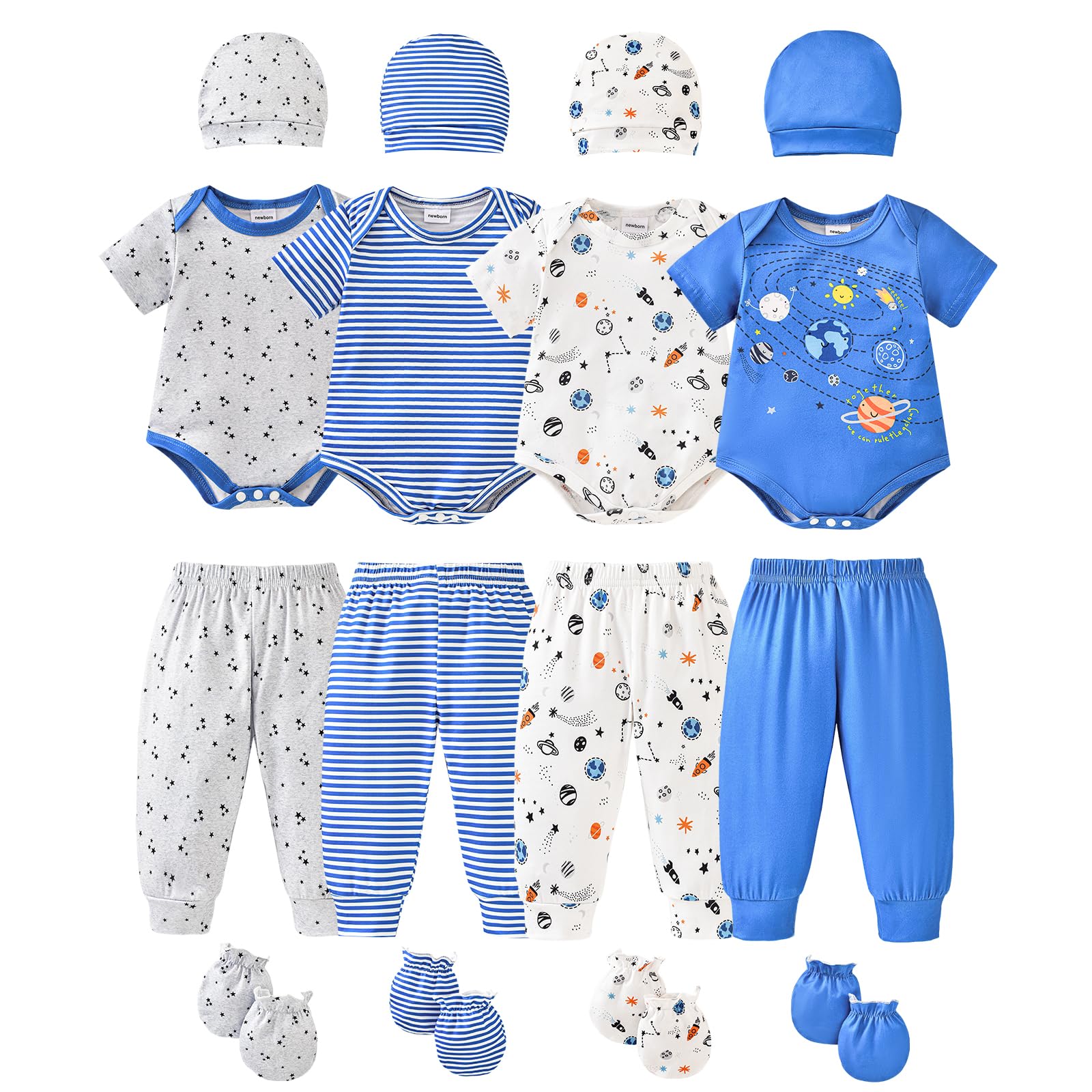 Newborn Baby Clothes Unisex Baby Layette Set Infant Romper Outfit 0-12M