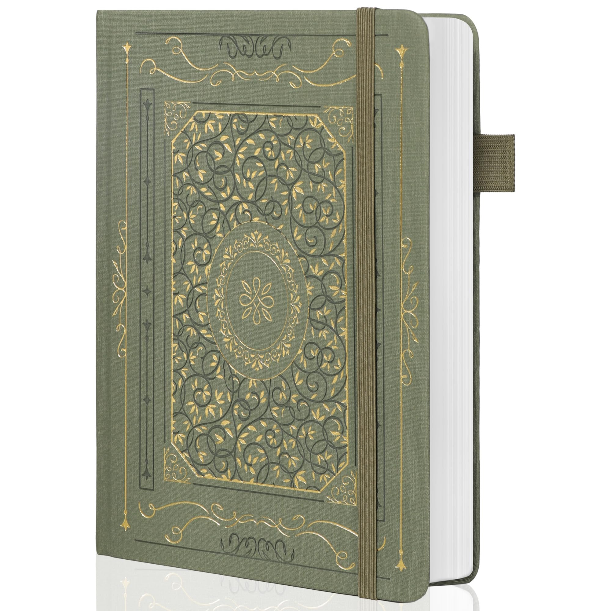 TIEFOSSI Dotted Notebook, 160gsm Thick Paper, Hardcover Dot Grid Journals for Women Men, 192 pages, for Travel, School and Office Use