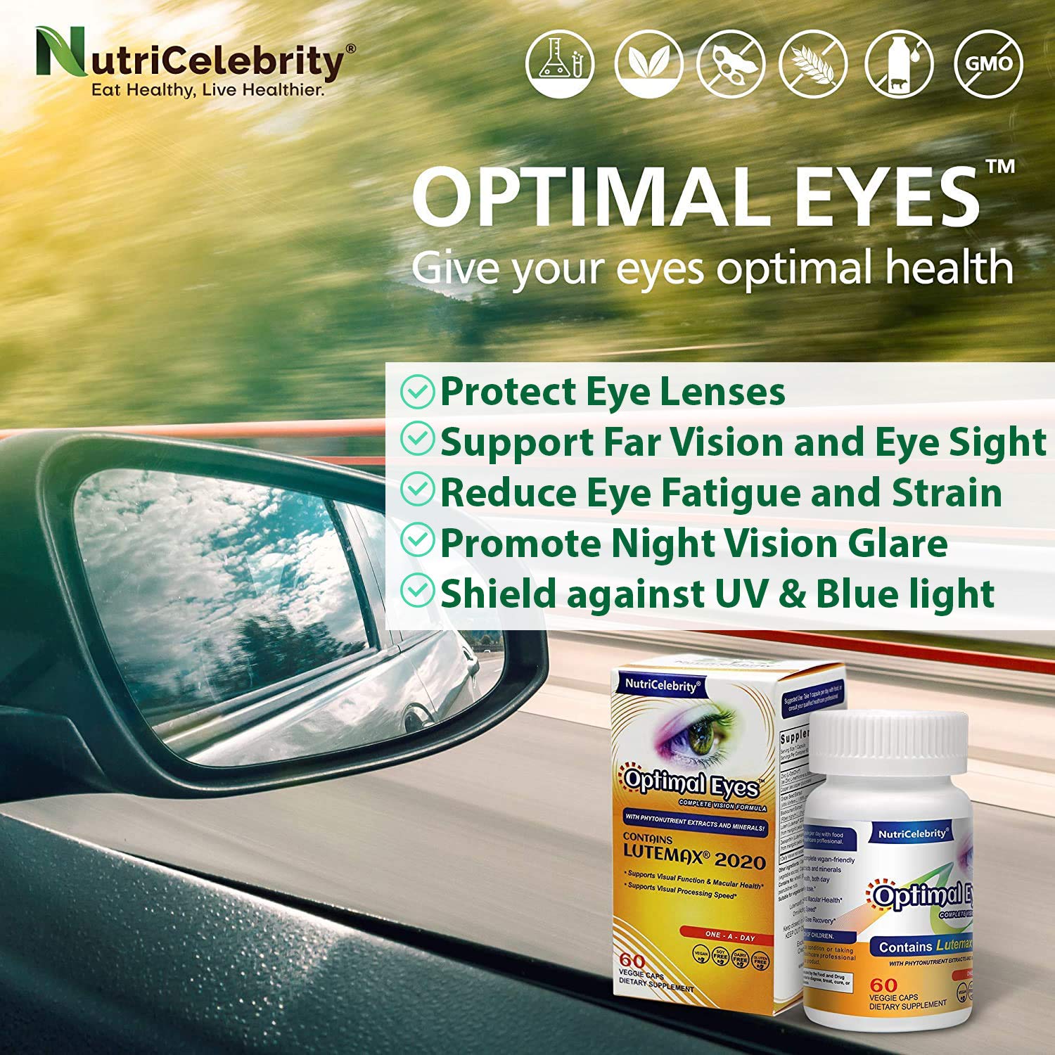 Nutricelebrity Lutein and Zeaxanthin Supplements Eye Vitamins
