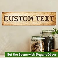 Vista 4 de Custom Sign, Custom Street Sign, 11 Font Colors, 13 Font Styles, 4 Hole Options, 22 Sizes, 3x12 Inches, Rust Free DiBound, Fade Resistant, Made in