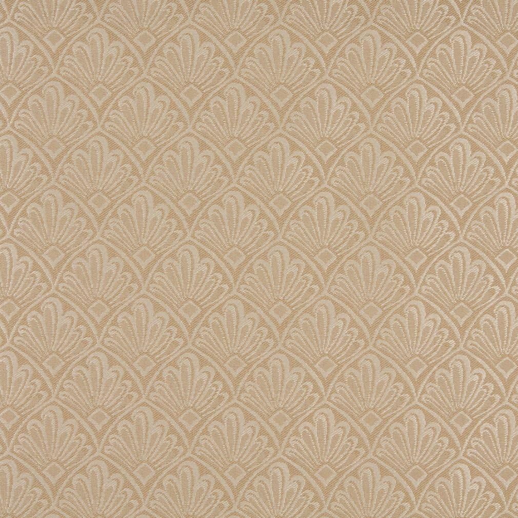 A126 Beige and Tan Two Toned Fan Upholstery Fabric by The Yard