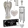 Angel Memorial Wind Chimes for Loss of Loved One - 34" Large Sympathy Wind Chimes, Memorial Gifts for Loss of Loved One Mother Father Husband Bereavement Wind Chimes for Outside Deep Tone