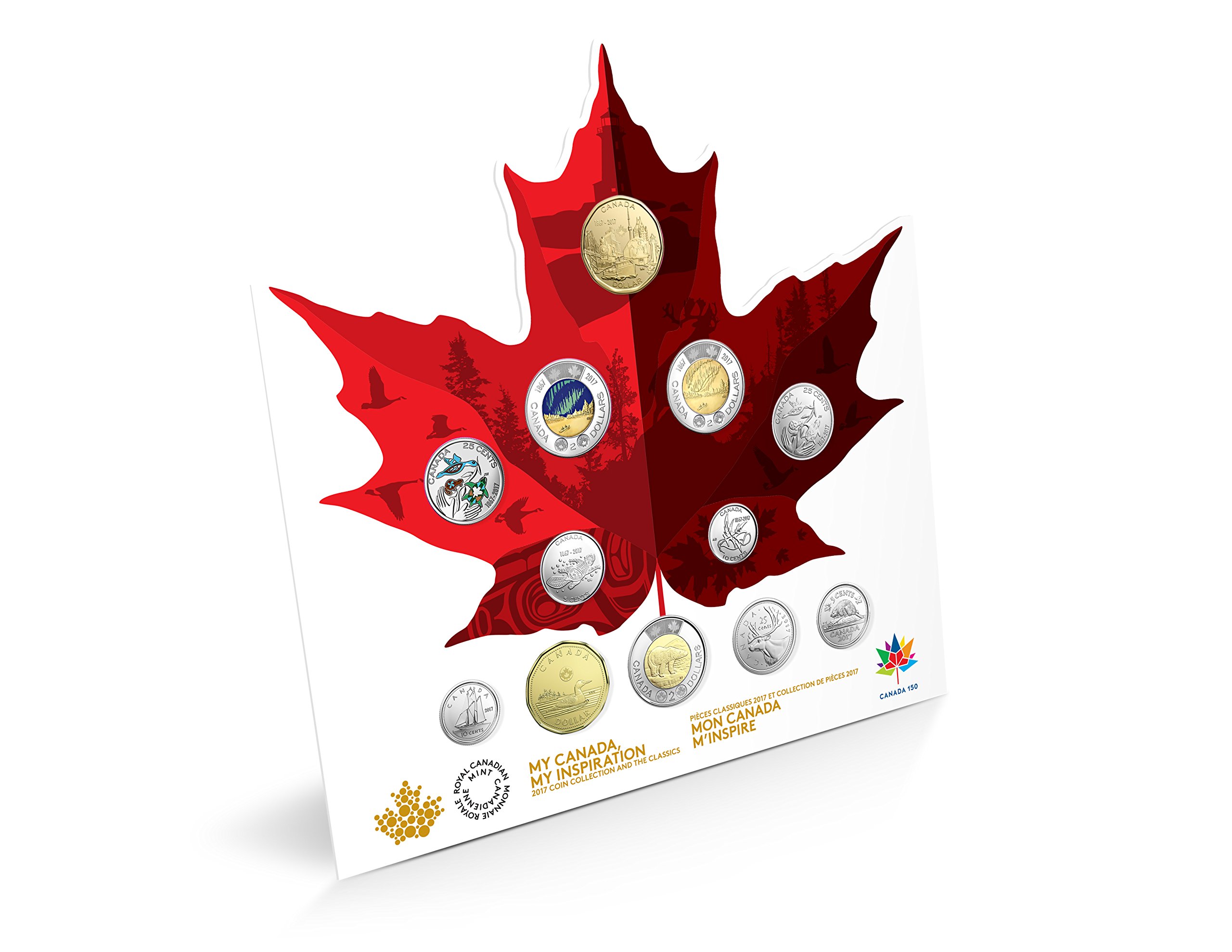 Canadian Maple Leaf Royal Canadian Mint Silver Bullion Coins Canada 150 ...