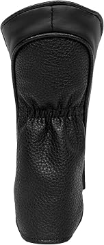 ProActive Sports Vintage Golf Club Head Cover for Fairway Wood | 3 Pieces Wooden Head Cover | Classic Leather Look Black/Black