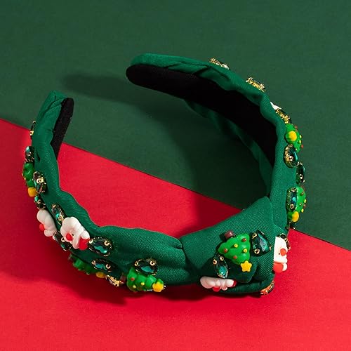 Miniatura 7 de Diadema anudada con diamantes de imitación de Halloween para mujer, diadema de calabaza de Halloween adornada con parte superior mixta, accesorios