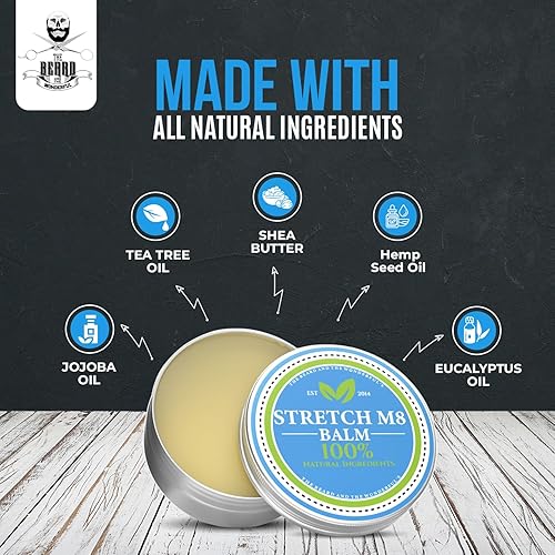 Miniatura 2 de The Beard and The Wonderful Bálsamo vegano para estiramiento de oídos - Cuidado posterior para piercings - 0.5 fl oz - Estiramiento de lóbulos -