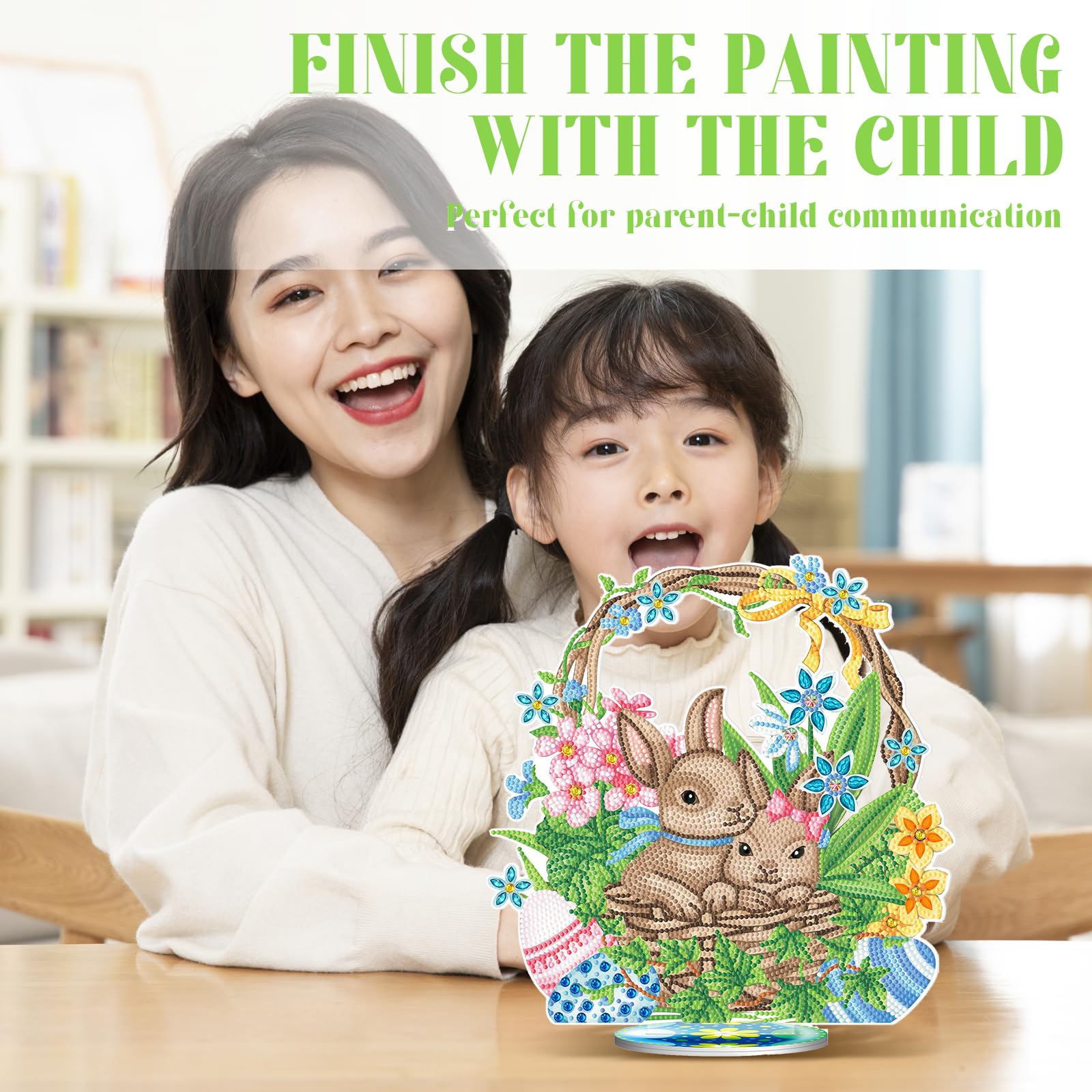 Mohito 5D Diamond Painting Pâques - Kit Peinture Diamant Enfant DIY Pour Garçons Et Filles - Cadeau Parfait