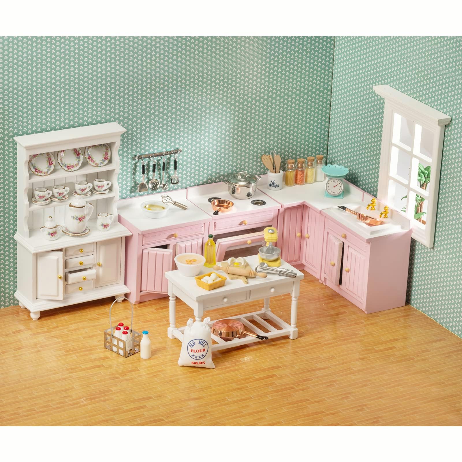 Miniatur Waschküche Set Für Puppenhaus - Waschmaschine & Wäschekorb Im Maßstab 1:12