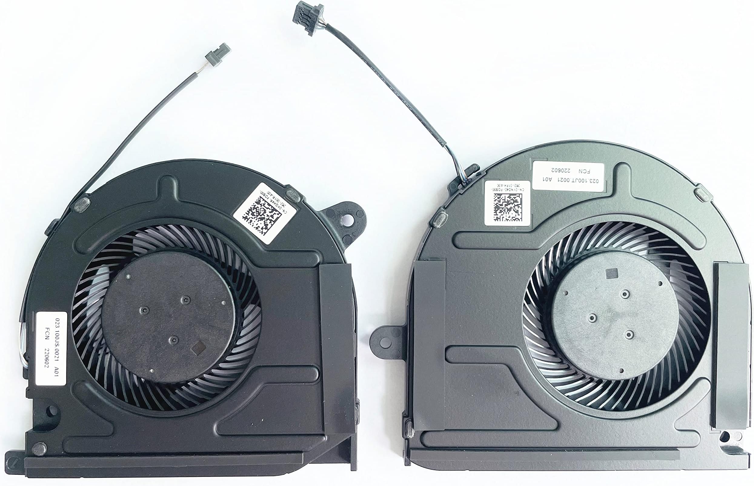 Fleshy Leaf CPU+GPU Cooling Fan Replacement for Dell Vostro 7500 7501 Inspiron 7500 7501 Series DC5V 0.5A DFS150005AA0T FMF3 DFS150705AF0T FMF2 0KGH4R 0YND40