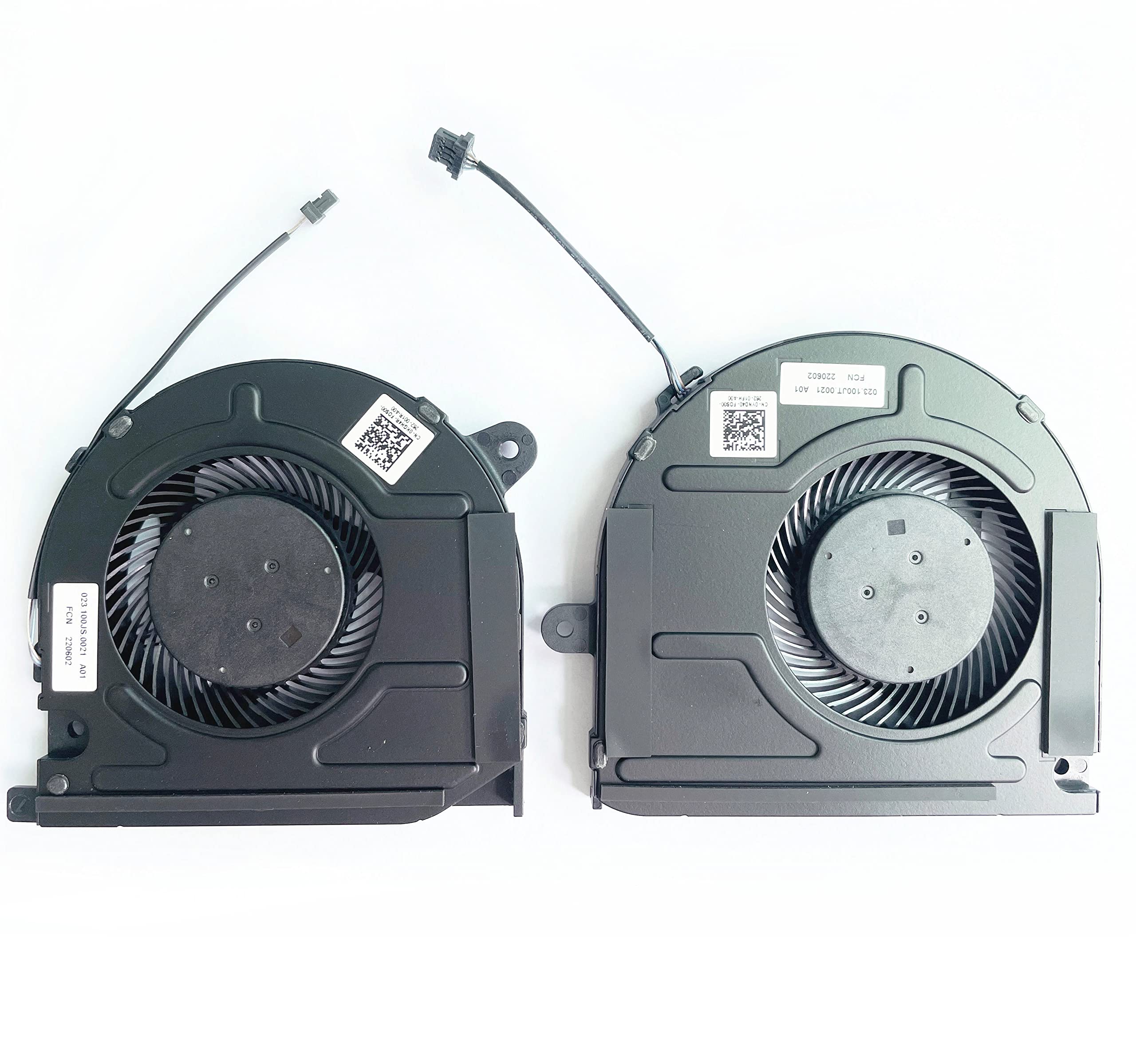 Fleshy LeafCPU+GPU Cooling Fan Replacement for Dell Vostro 7500 7501 Inspiron 7500 7501 Series DC5V 0.5A DFS150005AA0T FMF3 DFS150705AF0T FMF2 0KGH4R 0YND40