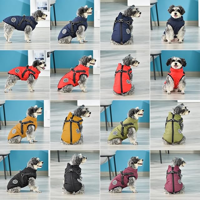 Foto 4 de 6 de Savlot Chaqueta para perros, chaleco de invierno, chaquetas, abrigo para perros, suéter para perros
