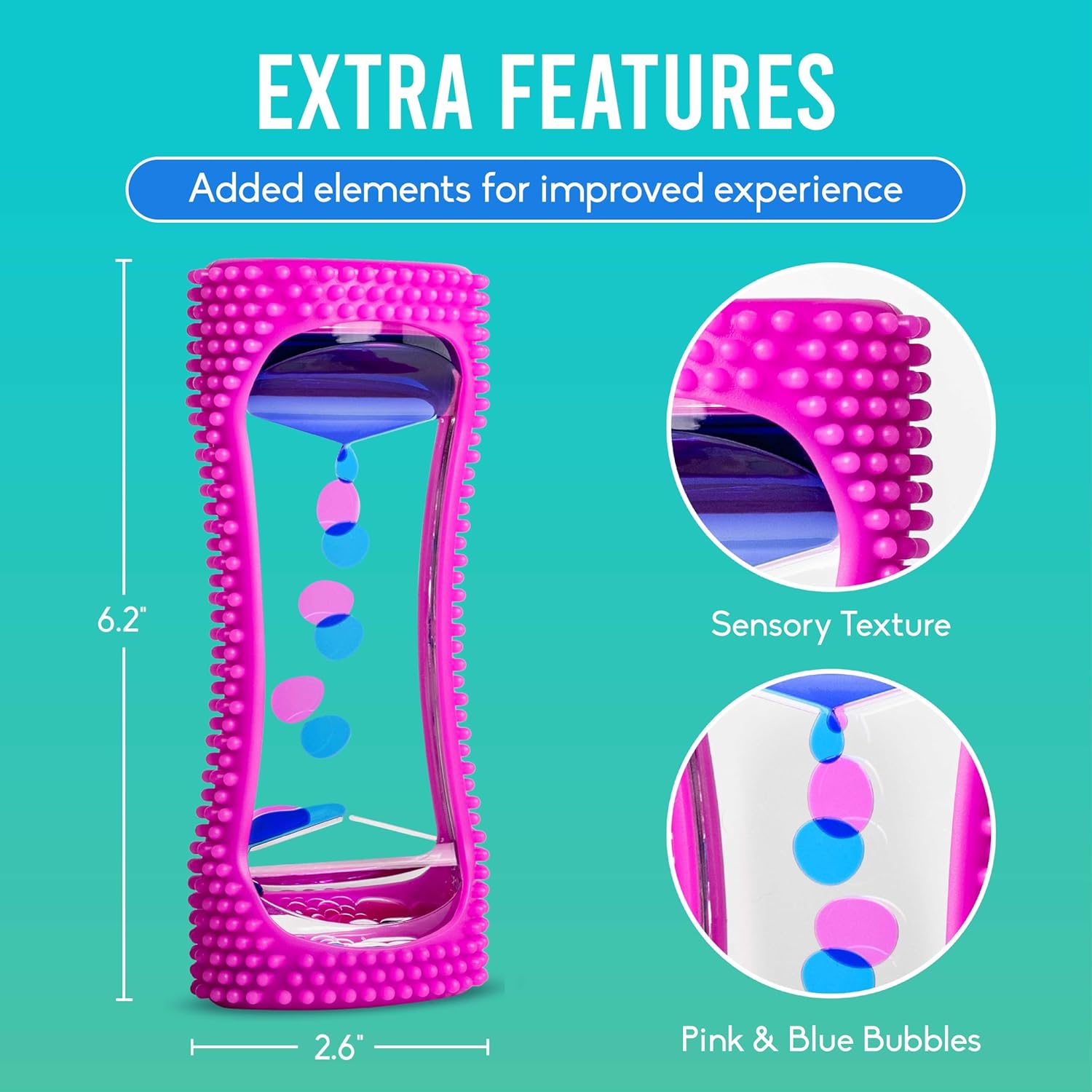 BUNMO Liquid Motion Bubbler Large Sensory Toy for Kids & Adults 4 Pack – Gentle Fidget Toy – Stimulating Visual Sensory Experience – Colorful Bubble Fidget Timer for Desk & Travel - Image 5