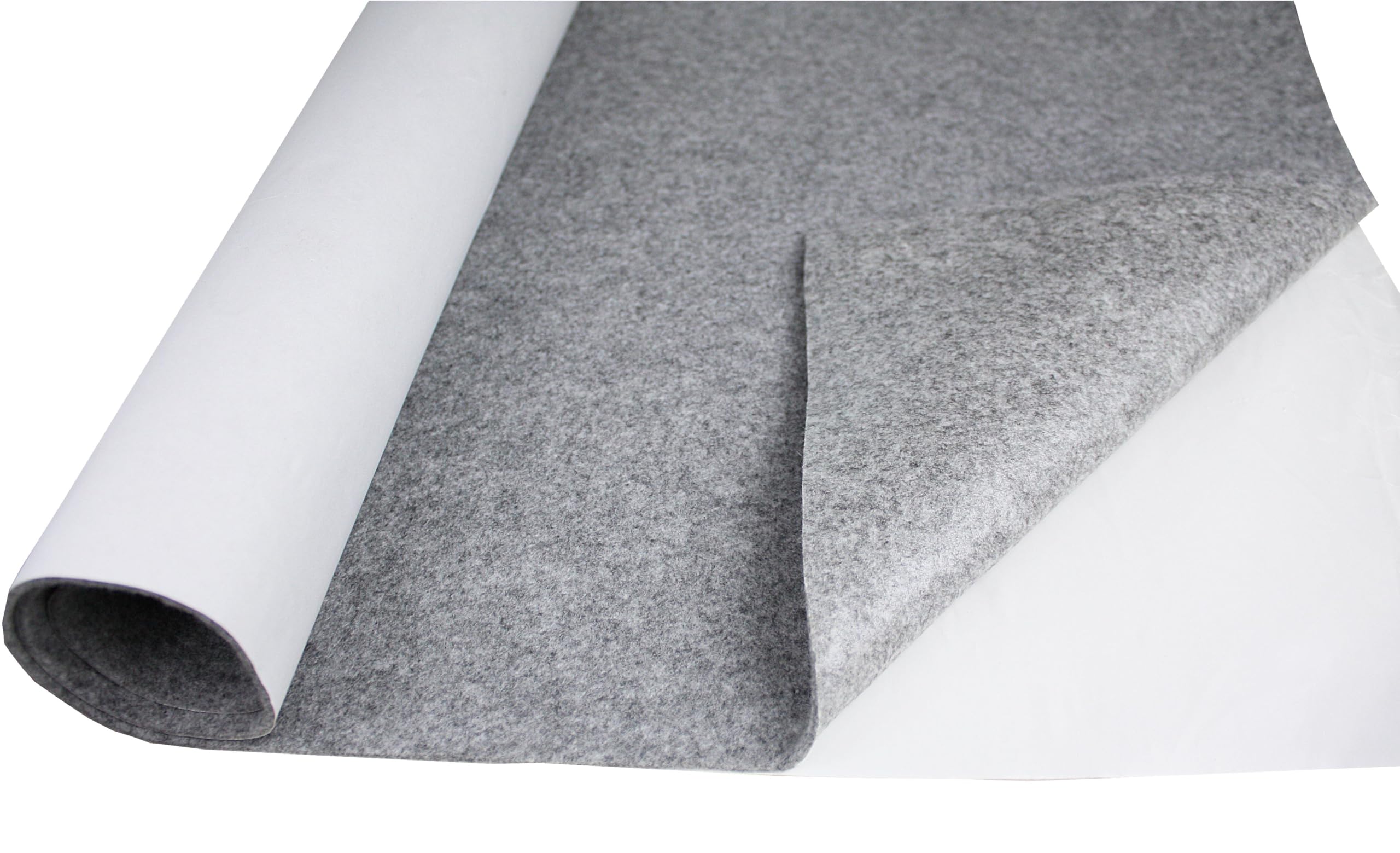 Filcowy ślizgacz meblowy, towar sprzedawany na metry, materiał filcowy 3,5 mm, gruby, mocny, samoprzylepny, szary (0,5 mb / metr) (szary, 500 x 100 cm)