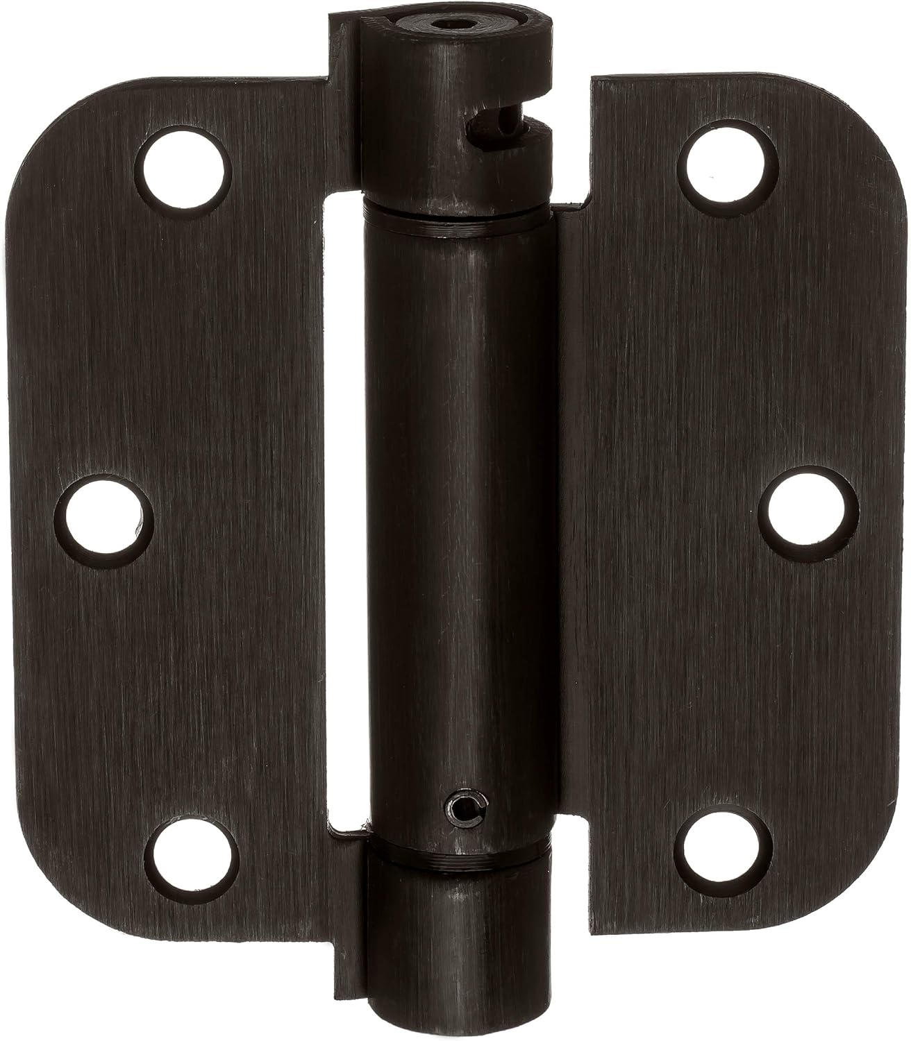 Dynasty Hardware 3-1/2" x 3-1/2" Mortise Spring Hinge with 5/8" Radius Corners, Oil Rubbed Bronze - Pack of 2 Hinges