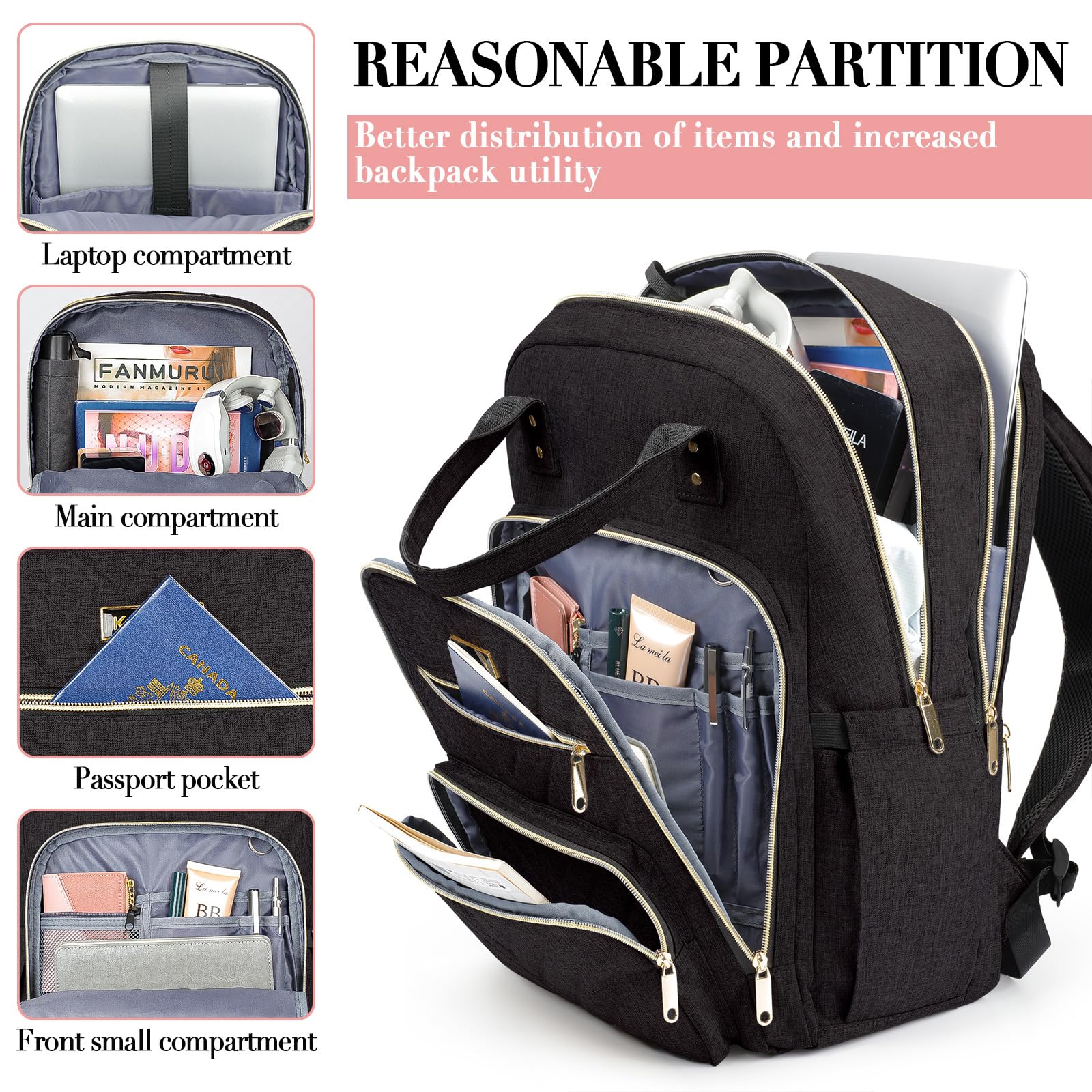 Zaino per laptop da donna