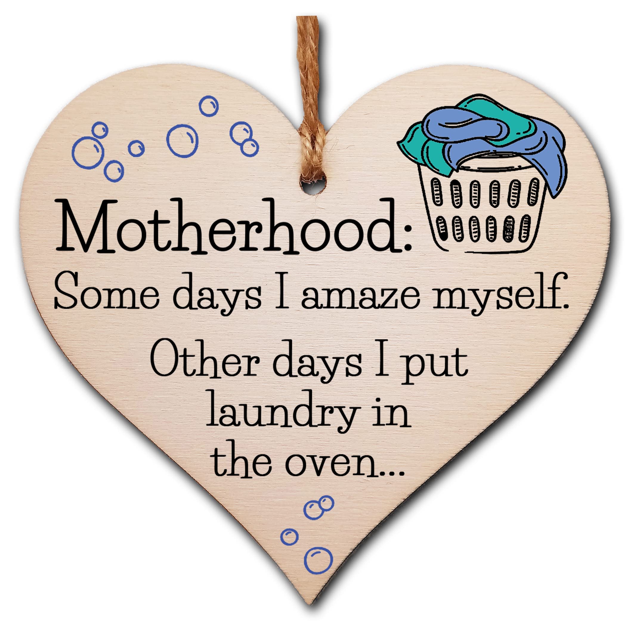 Gift In Can Handmade Wooden Hanging Heart Plaque Gift For Mum Funny Gift About Motherhood