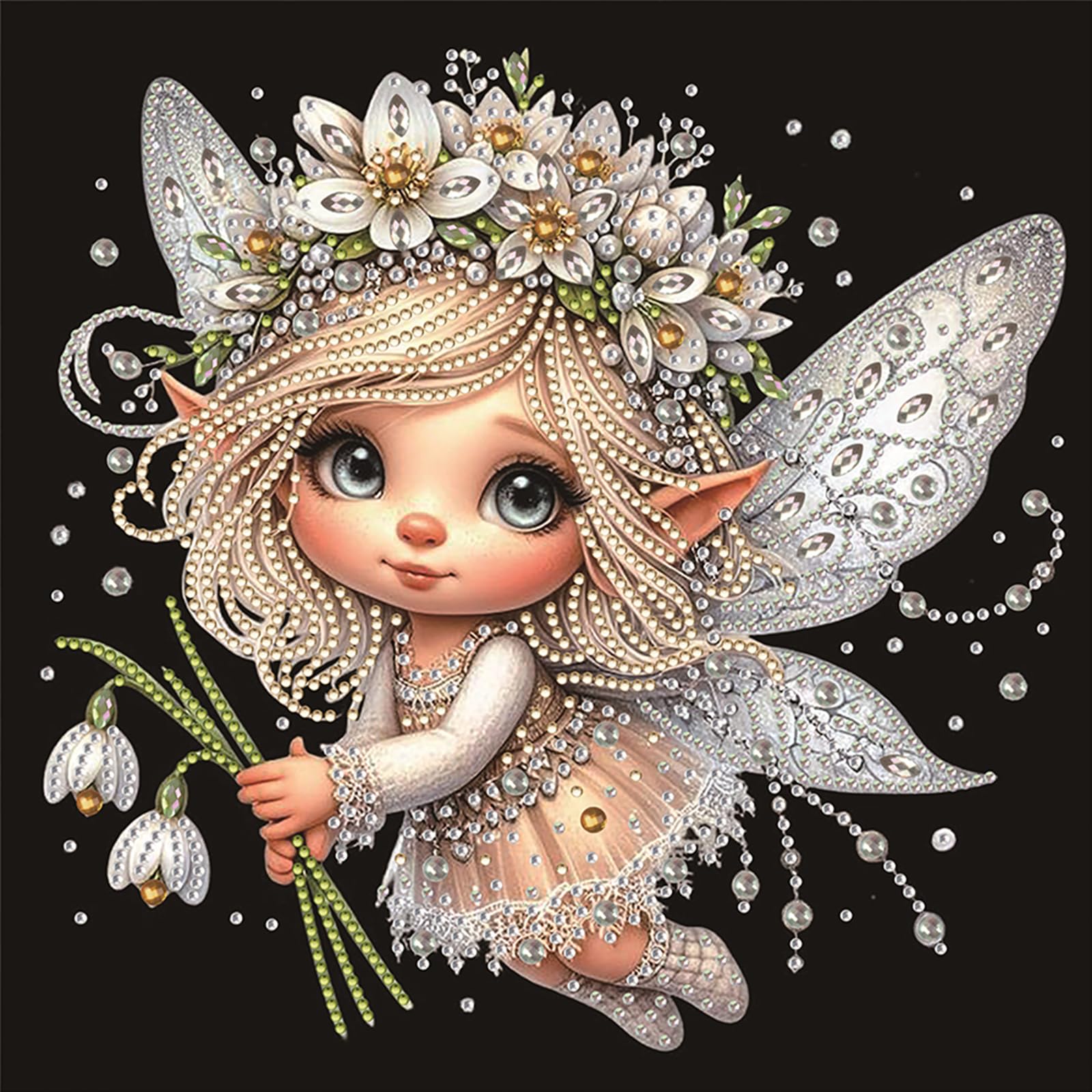 5D Special Shape Diamond Art Painting Kits for Adults – Crystal Rhinestone DIY Craft, Diamond Mosaic Kit for Beginners, Wall Decor Gift 11.8x11.8 Inch(Little Girl)