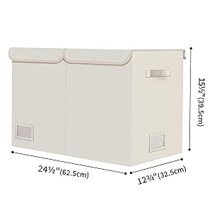 GRANNY SAYS Toy Chest with Lids, Toy Storage Bins, Toy Box for Living Room Area, Stuffed Animal Storage for Nursery Playroom, Toy Chest for Toddlers, Large Toy Box for Boys and Girls, Brown