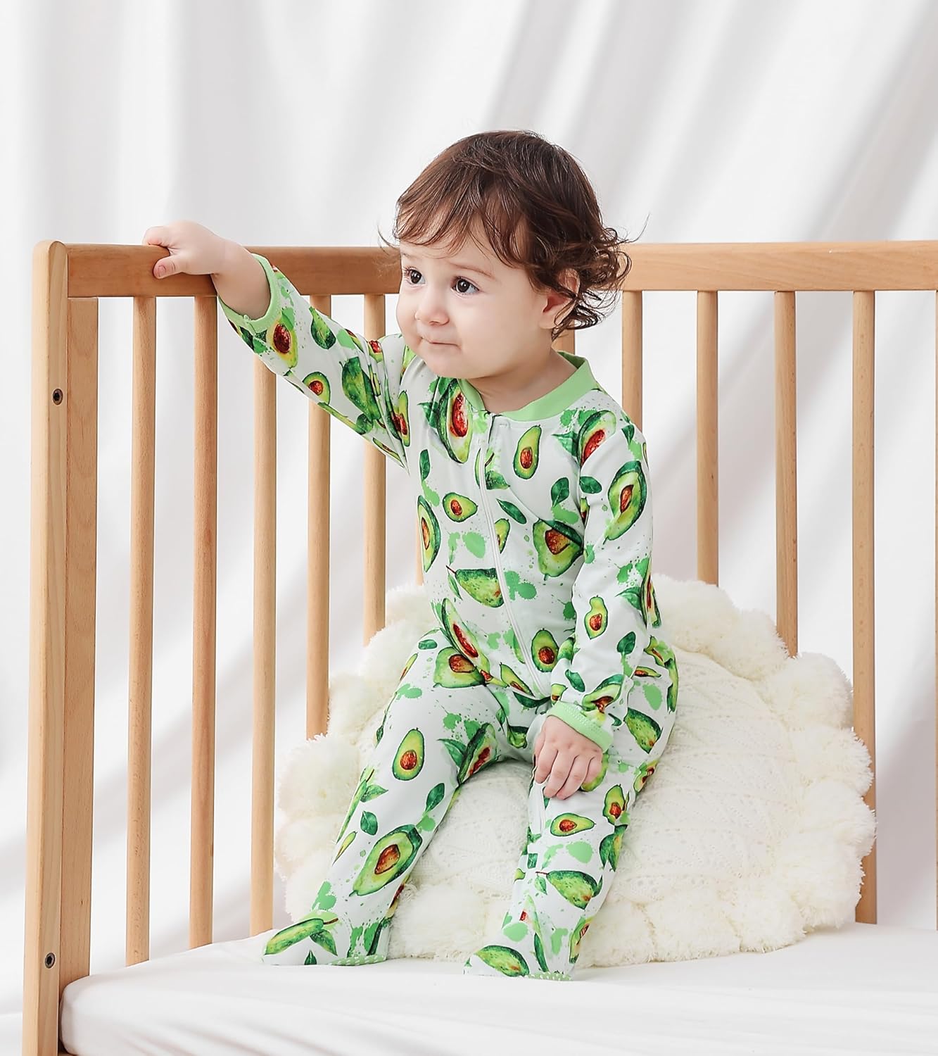 uideazone Baby Girls Footed Pajamas Zip-Front One-Piece Sleeper Non-Slip Footie Cute Pattern Jumpsuit PJs 0-12 Month - Image 2