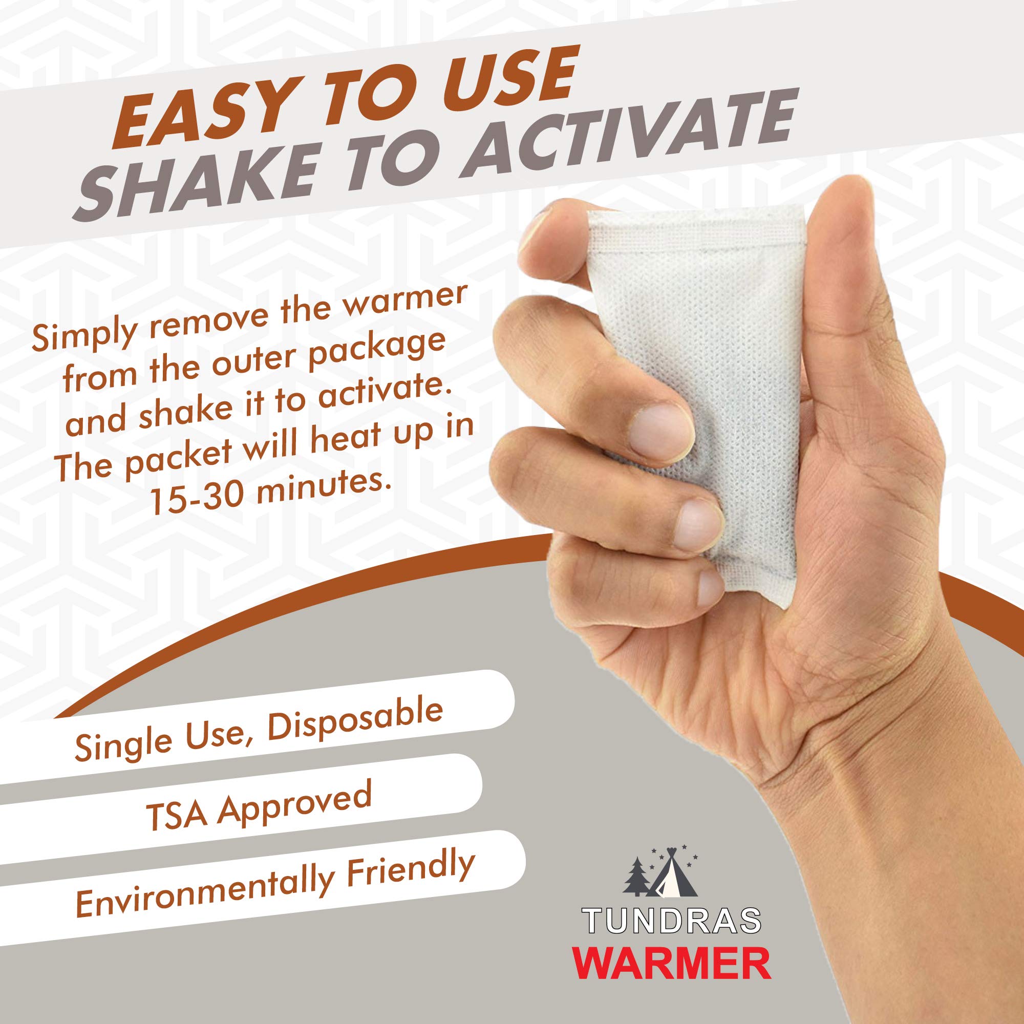 Tundras Hot Hand Warmers Natural Safe – 160 calentadores – Larga duración natural seguro e inodoro, paquete de calor activado por aire, para manos, dedos y cuerpo, aprobado por la TSA