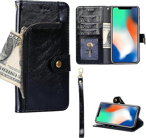 Funda con tapa para TracFone Alcatel Raven LTE | A574BL Case Phone Stand Cover LBB-A1