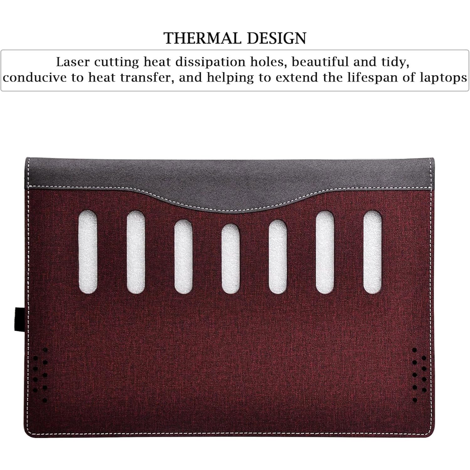 Custodia protettiva per computer portatile da 14 pollici HP Elitebook 645 G9 G10 e HP EliteBook 640 G9 G10, in pelle PU, accessorio per notebook e PC (rosso vinaccio)