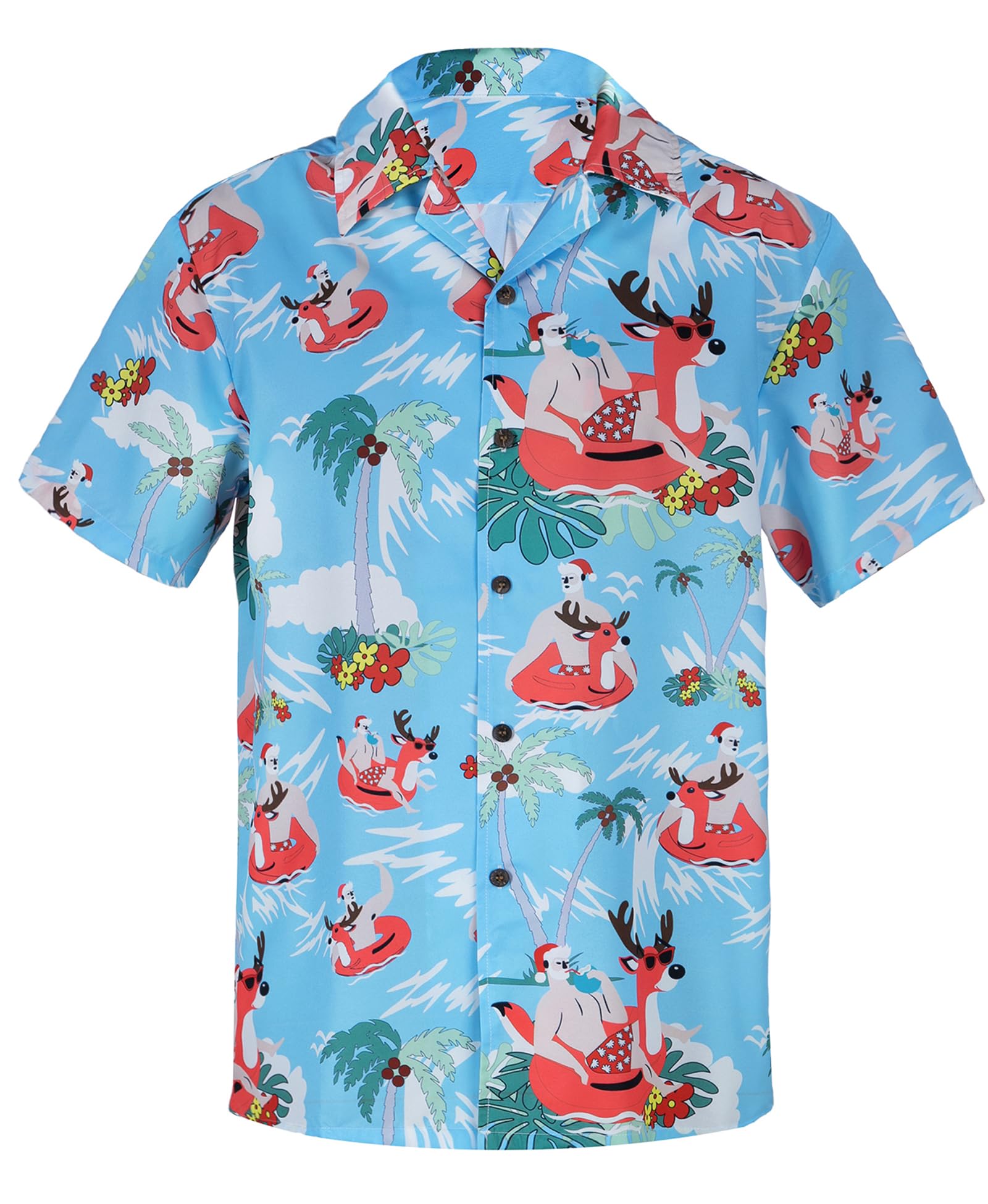 DurioHalloween Shirt for Men Pumpkin Skeleton Short Sleeve Button Down Men's Casual Shirts Gifts for Men Halloween Costume