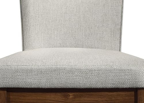 Miniatura 6 de Juego de 2 sillas de comedor de madera curvadas modernas de mediados de siglo con asiento y respaldo tapizados, juego de 2 para cocina, comedor,