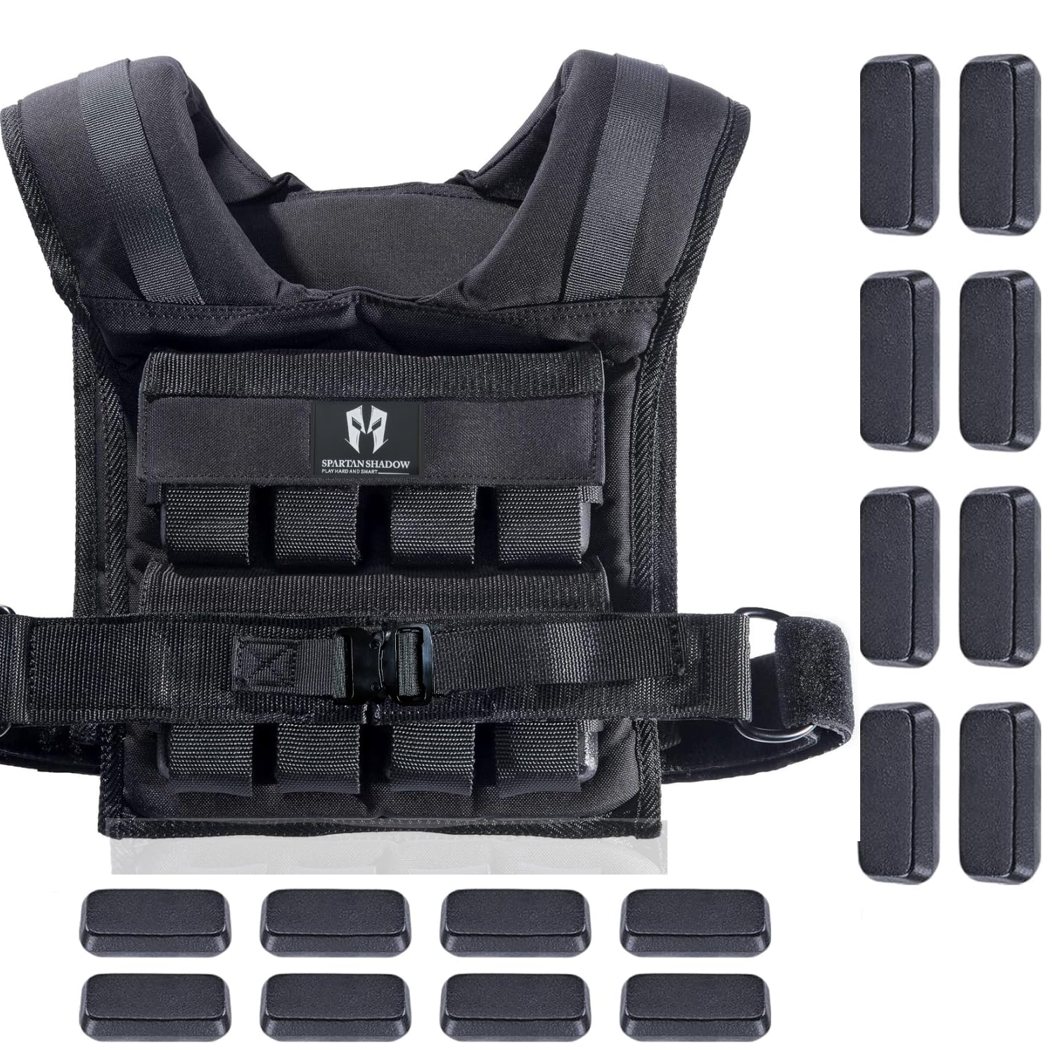 40 lb Weighted Vest - Adjustable Weighted Vest 40 lbs with iron weights Tone fitness 40 pound weighted