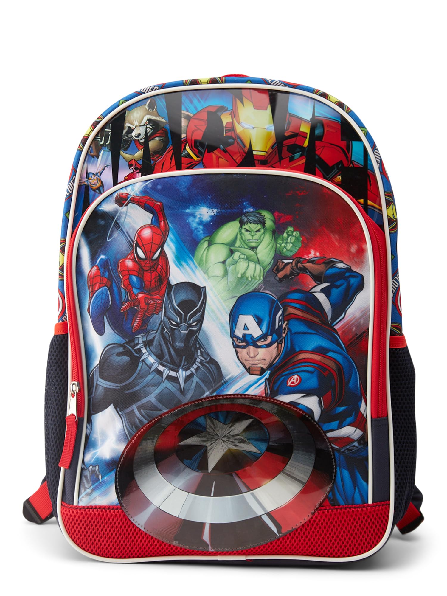 Marvel Spiderman, Iron Man, Hulk, Black Panther and Captain America Backpack for School - 16" Small Kids Bookbag Knapsack for Boys, Girls, Toddlers
