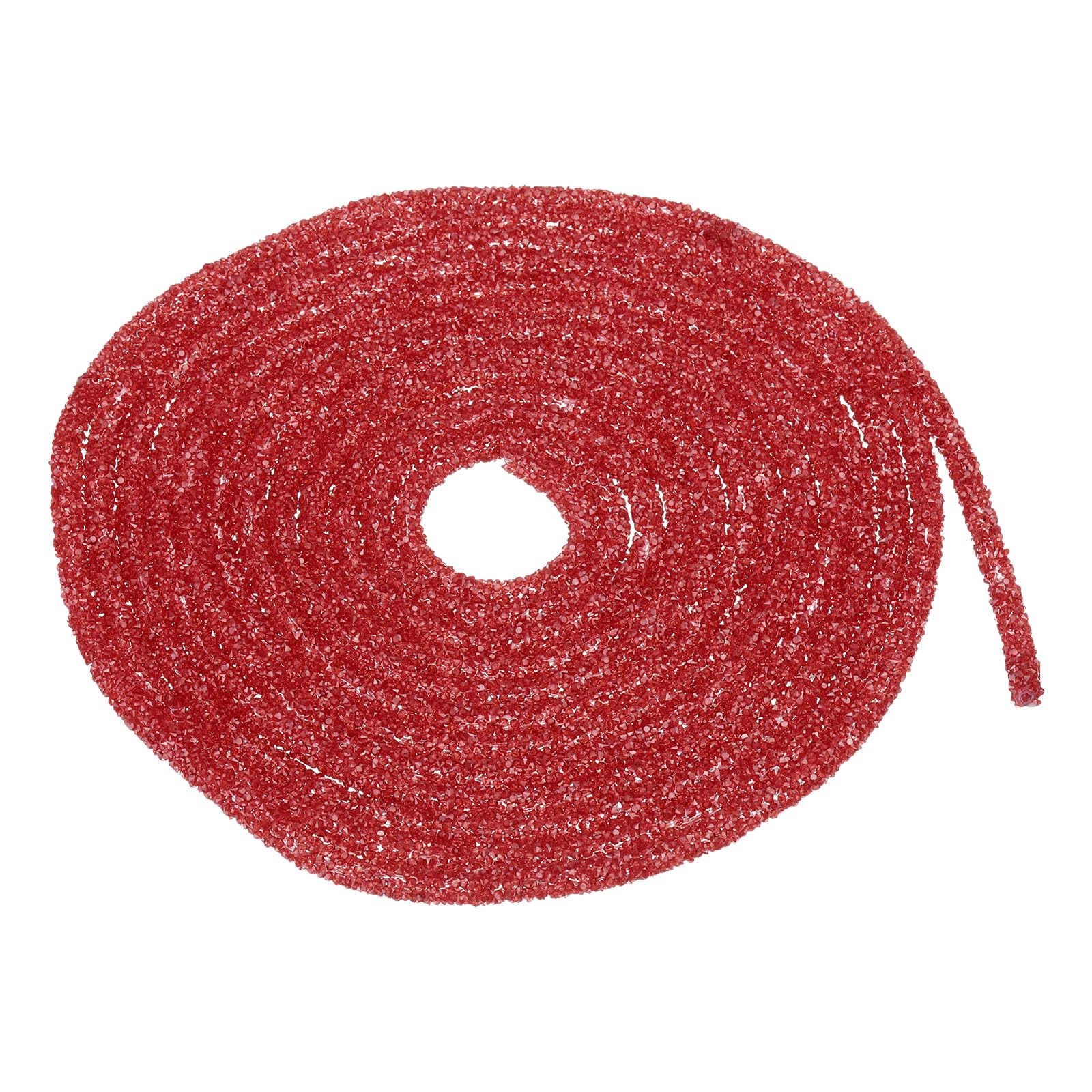 sourcing map 5 Yard 6mm 0.24 inch Glitter Sequins Rope Sequins Rhinestone Tube Cord for DIY Wedding Dresses Costume Clothing Shoes Jewelry Accessory Clear White — view 154