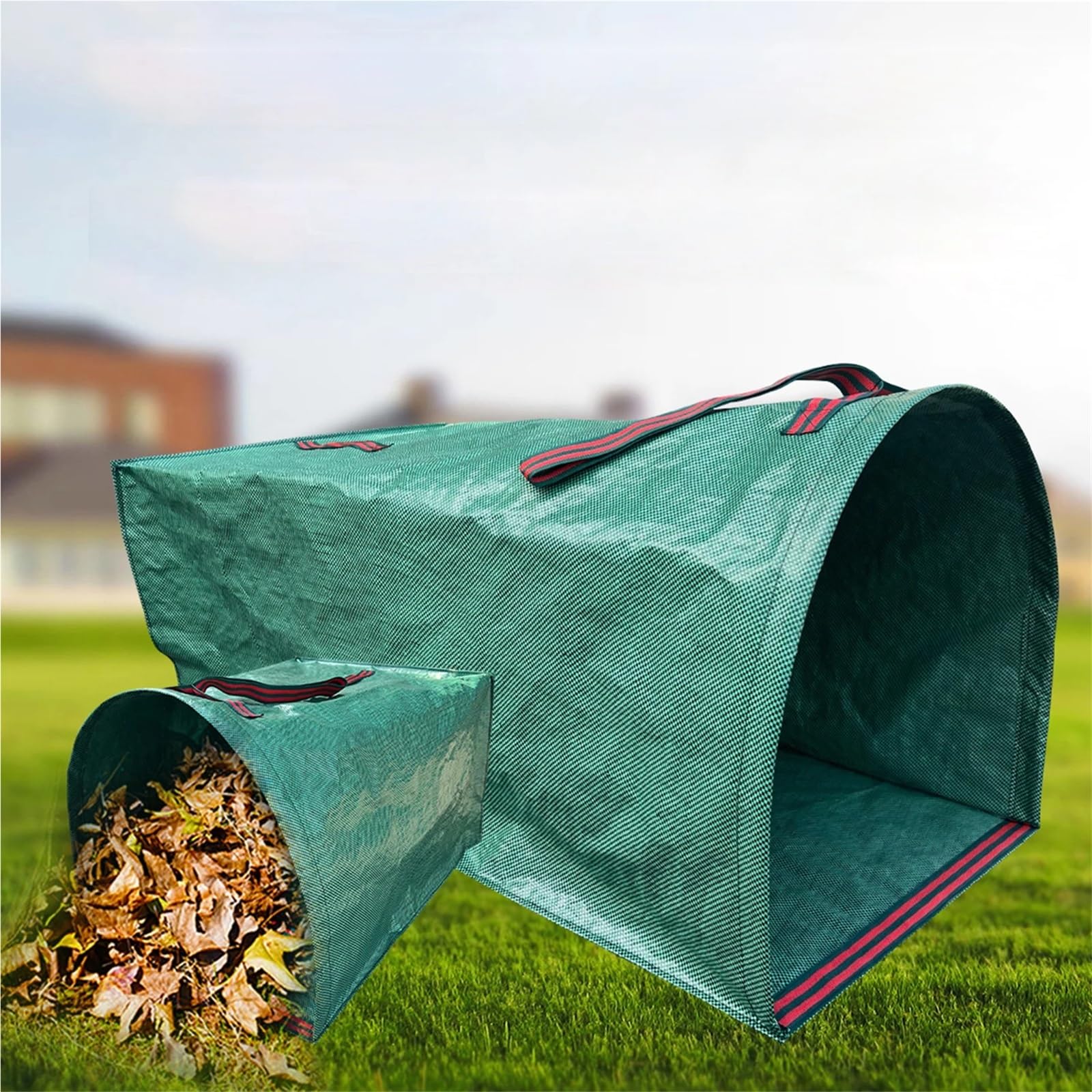 Bolsas Para Residuos De Jardín Bolsa for recoger hojas de jardín con asas, ideal for patio, césped y camping(150L)