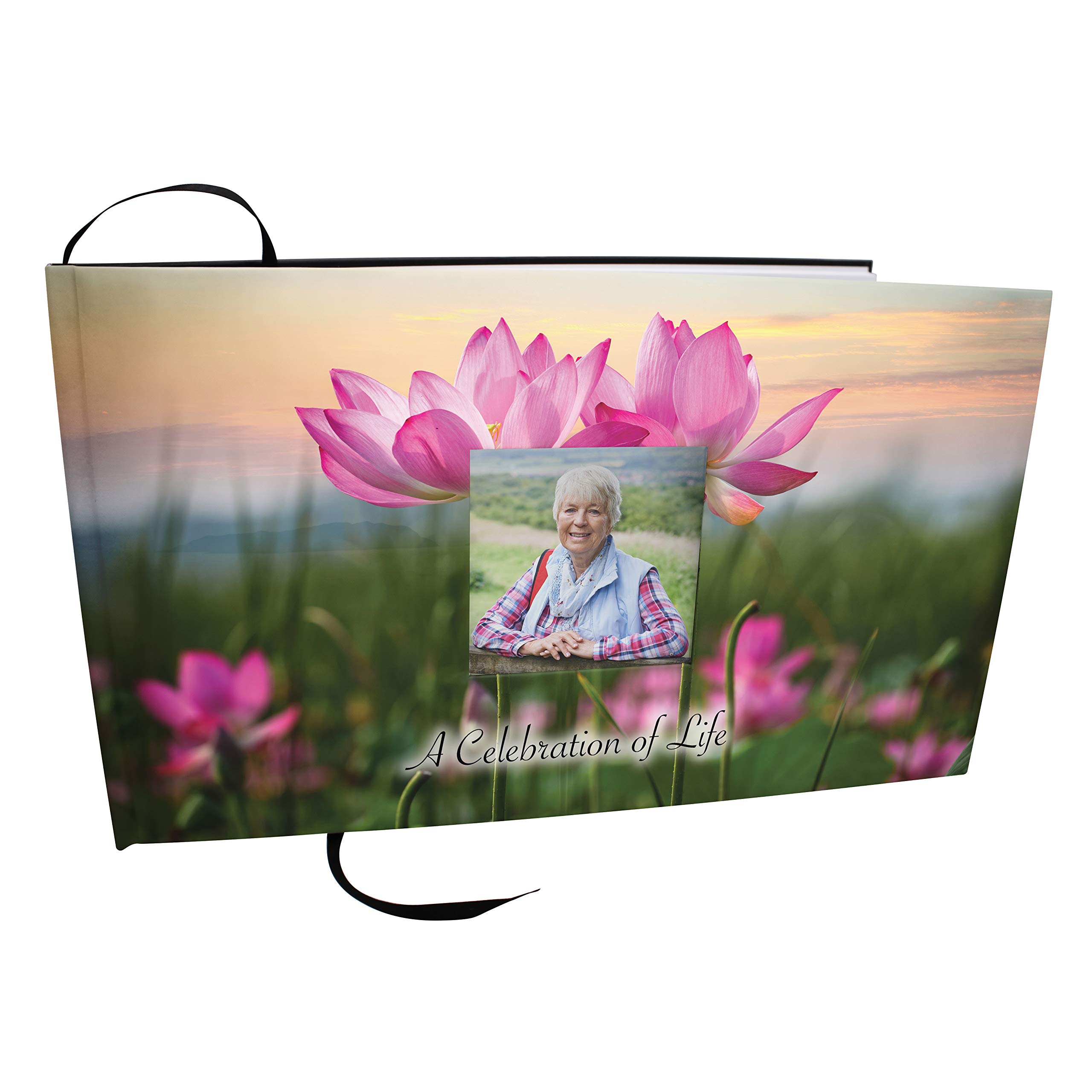 Livre d'or funéraire d'exception Lotus Tranquility au design intemporel