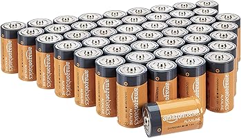 Amazon Basics D Cell Everyday Alkaline Batteries (48-Pack)