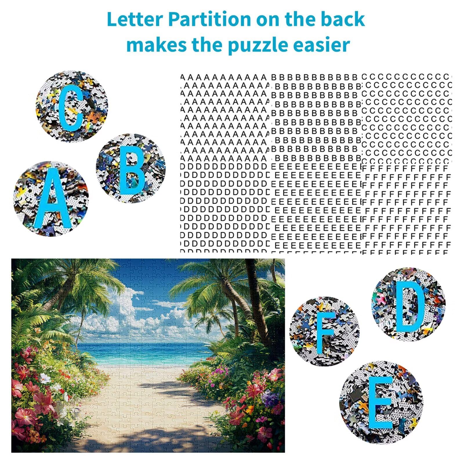 Puzzle 4000 Sztuk Plaża Puzzle dla dorosłych Krajobraz 141x87cm Unikalne Rzemiosło Klasyczna Drewniana układanka 3D do rodzinnych gier aktywnych, układanka zrób to sam do dekoracji ścian domu