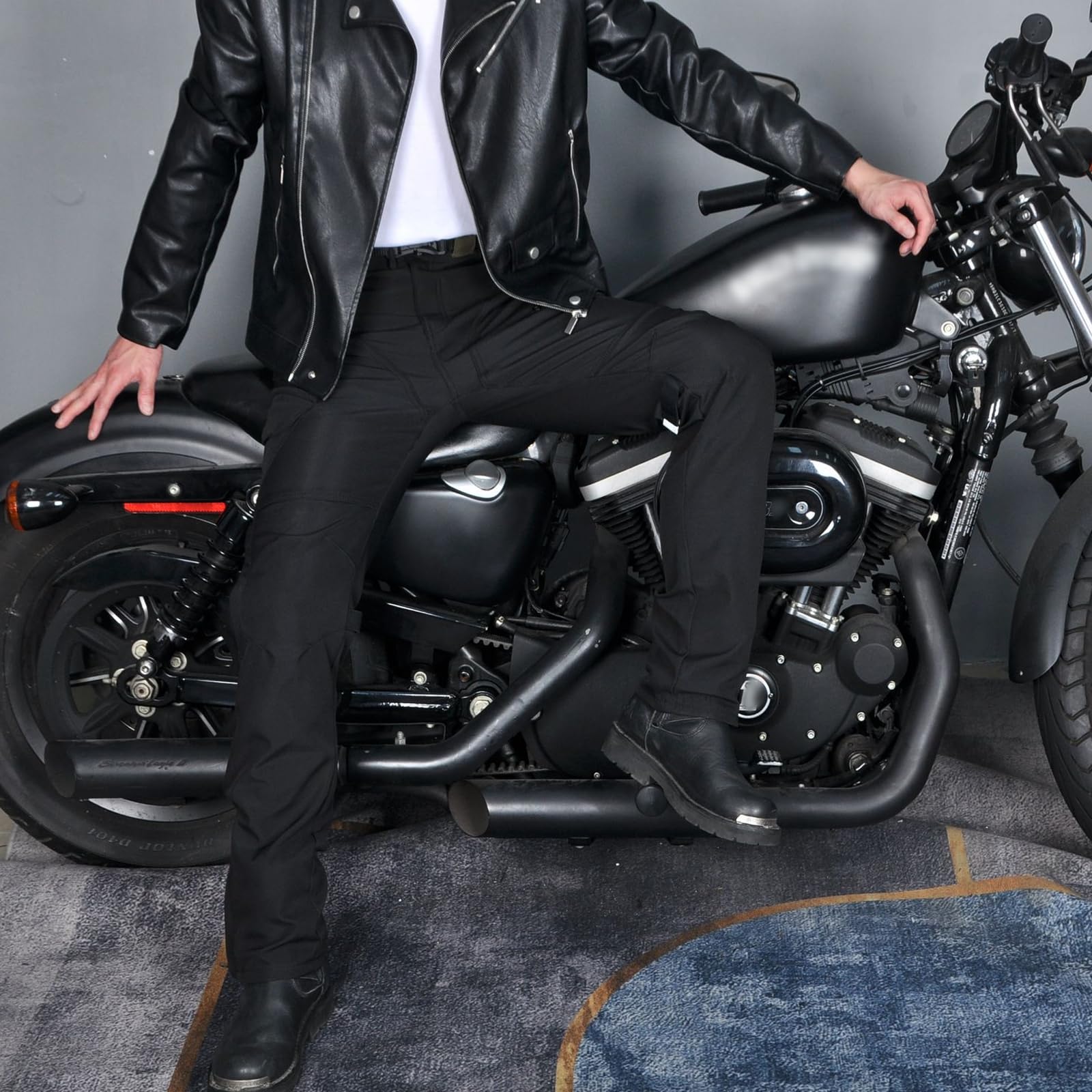 Pantalon Cargo de Moto Femme avec Ceinture Casual Vintage Racing Vélo Coupe-Vent Résistance à l'eau Homme Pantalon de Protection Vêtements de Sécurité avec Amovible Silice Protéger Pads