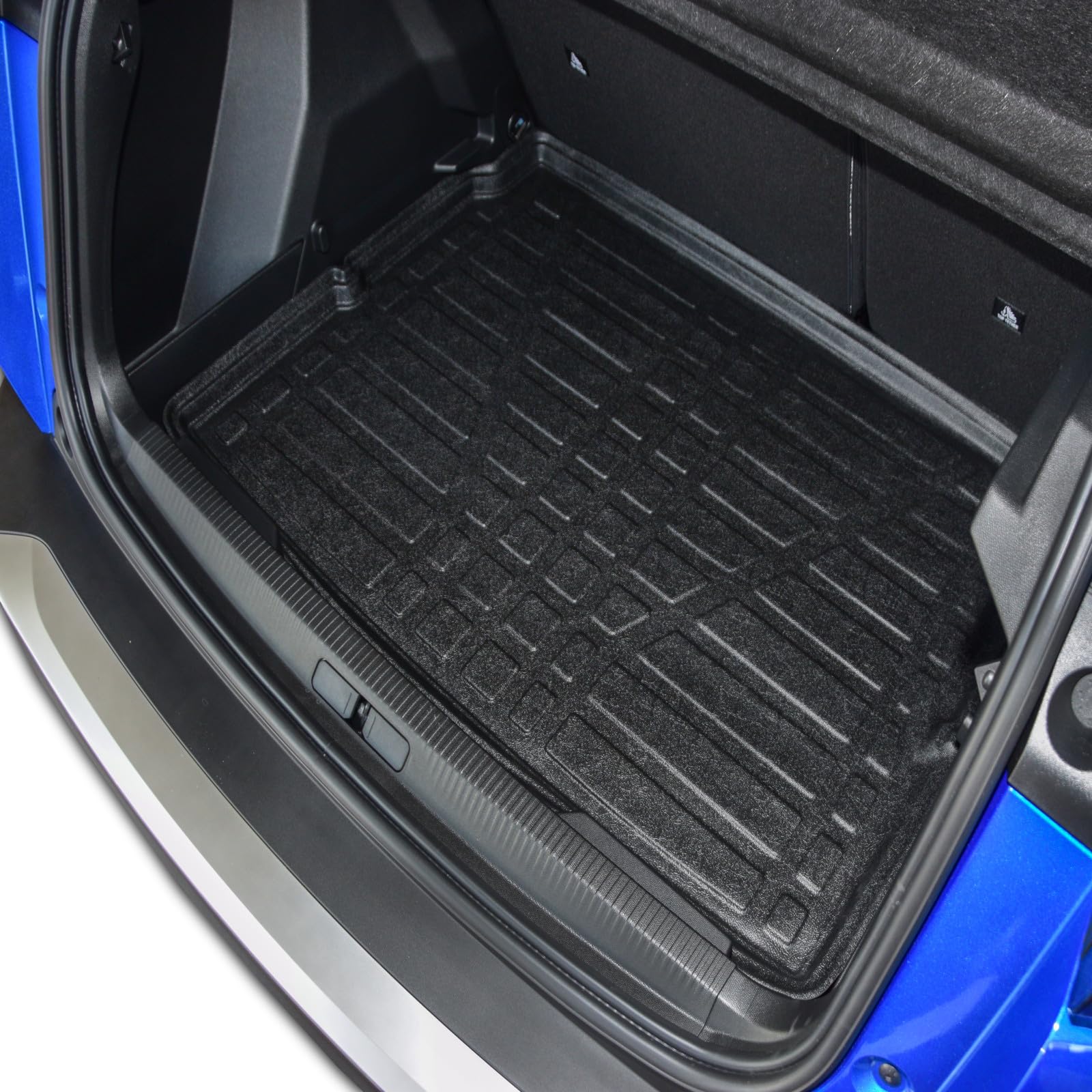 SCOUTT Vasca Bagagliaio per Peugeot 2008 Crossover Dal 2019 Piano Superiore, in TPE su Misura, Proteggi Baule con Bordo Alto 4 cm, Antiscivolo, Inodore