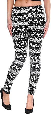 Winter print fleece leggings Clearance