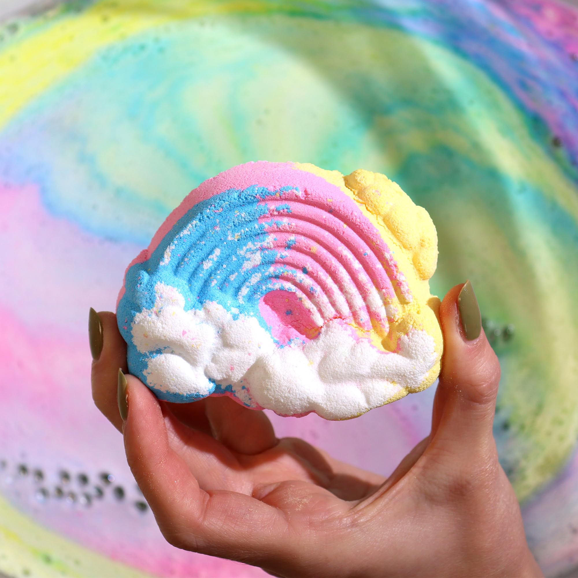 6 Bombes de Bain pour Enfants Animaux, Licorne, Arc en Ciel Féérie - Coffret Bain Enfants