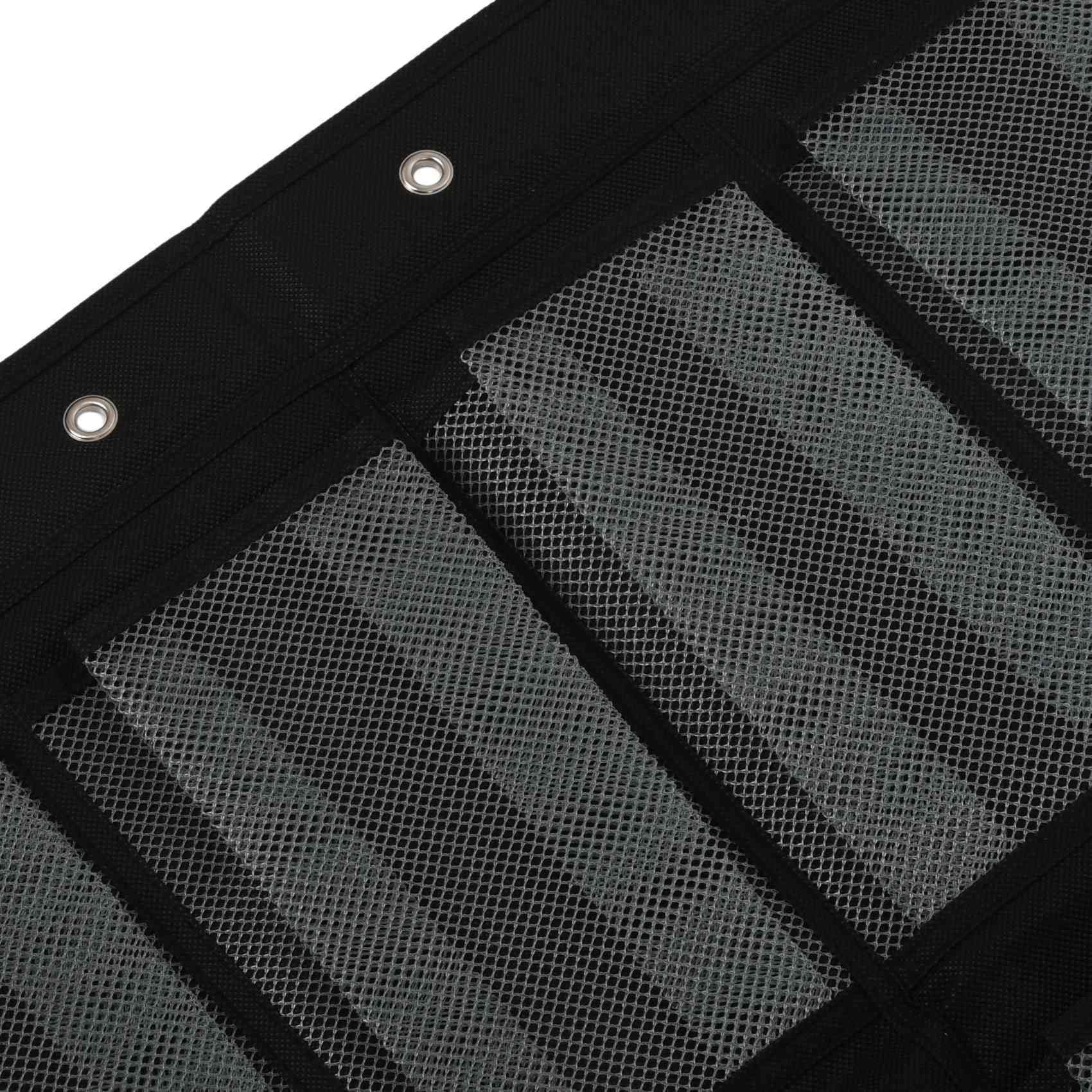 Organizador de zapatos transparente sobre la puerta con 24 bolsillos grandes de malla para colgar zapatos y bolsa de almacenamiento para organizar el armario