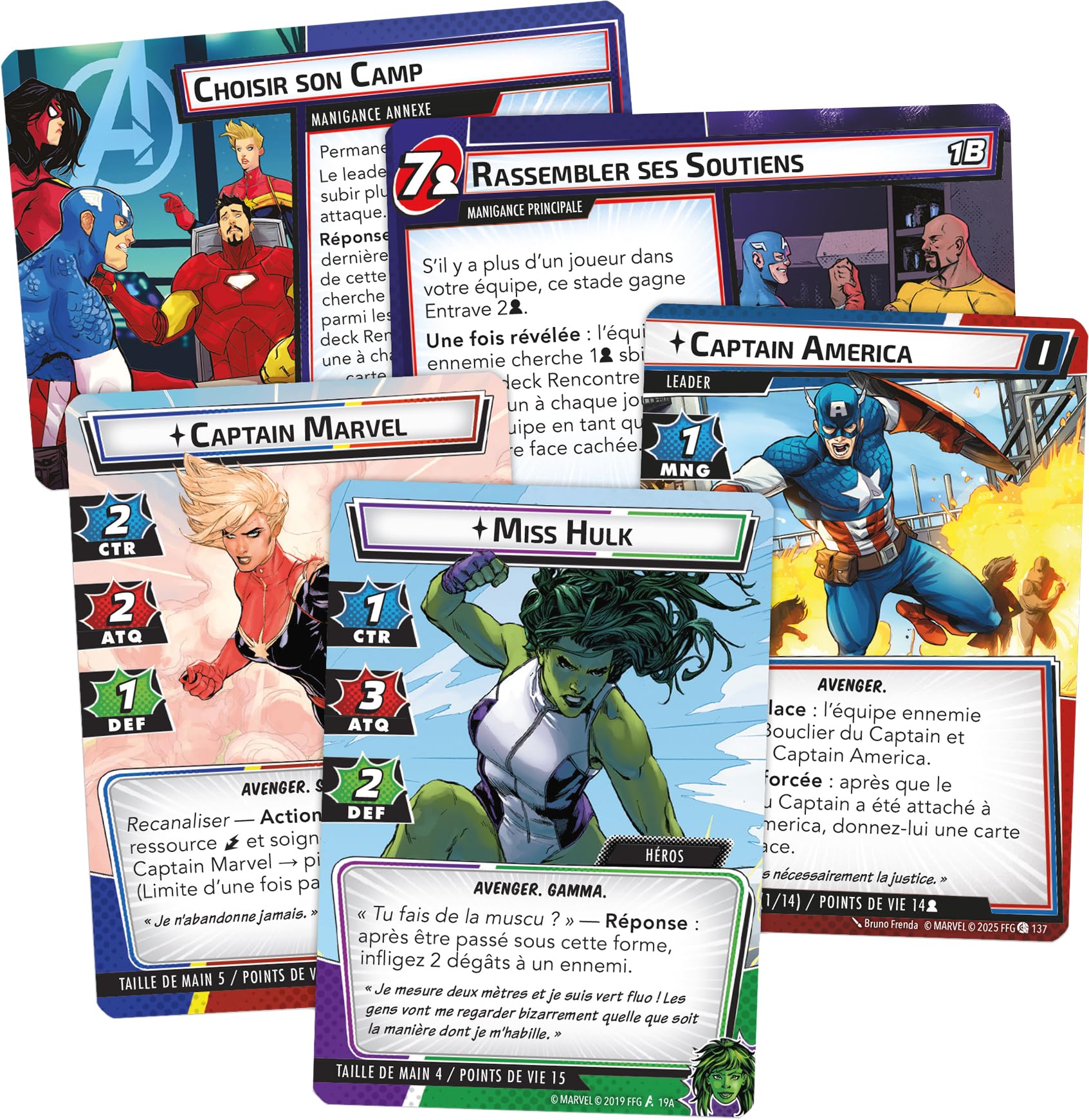 Asmodee Marvel Champions: Civil War – FFG – Extensión de Juego de Cartas cooperativo – 2 Decks preconstruidos – 4 escenarios para enfrentar a los Vengadores – Versión Francesa