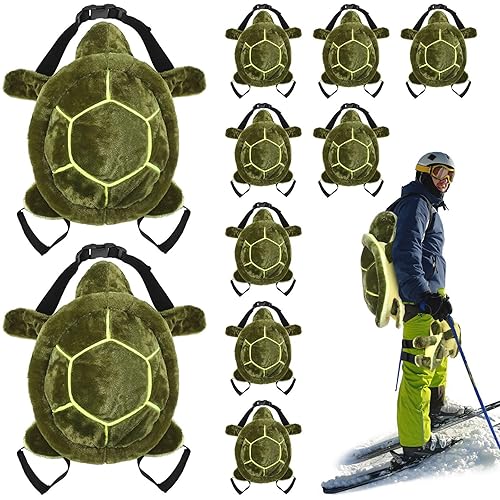 Miniatura 1 de Juego de 10 piezas de equipo de protección para esquí de tortuga, rodilleras, coderas para snowboard, cojín de tortuga 3D para adultos, esquí,